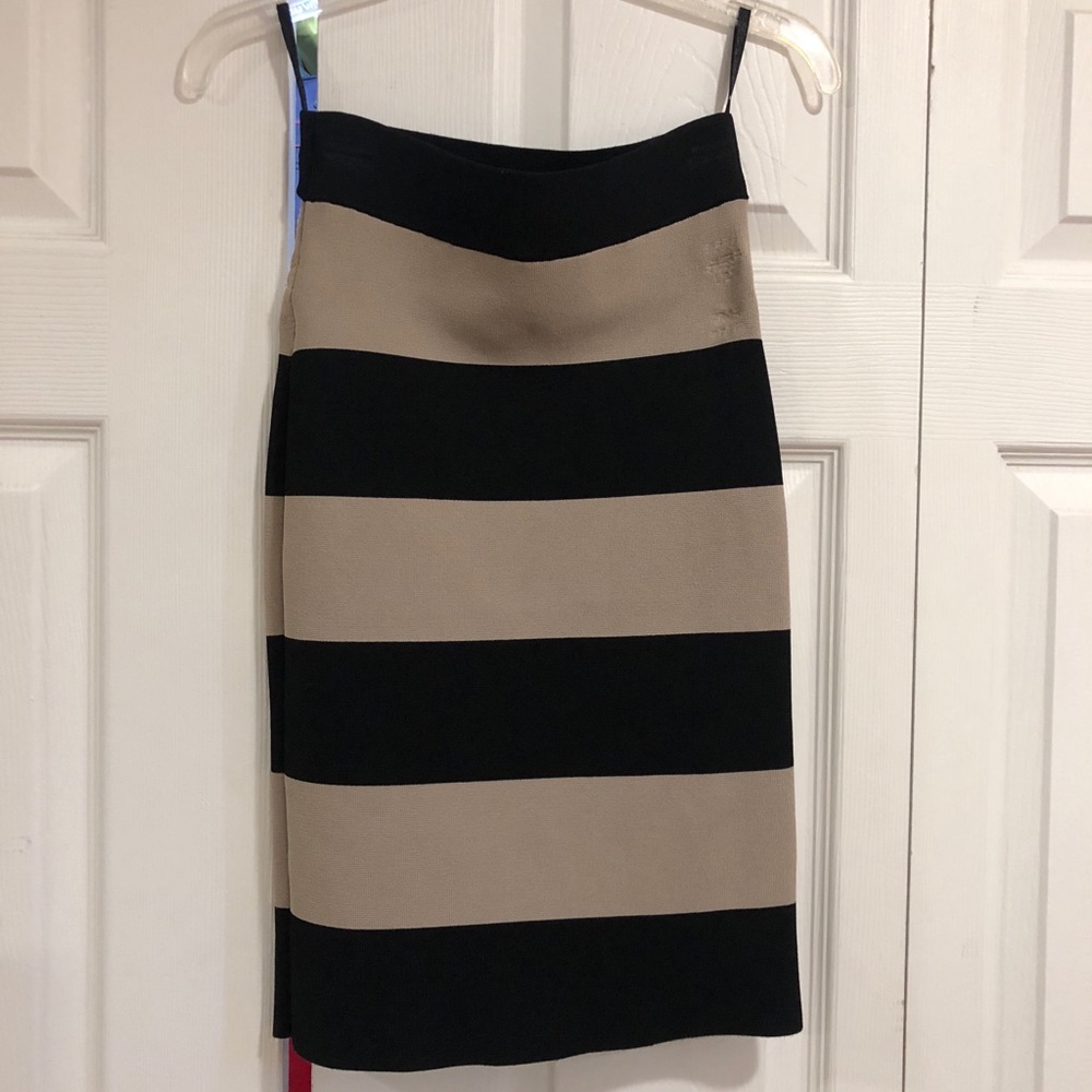 BCBG Max Azria Bodycon Striped Skirt